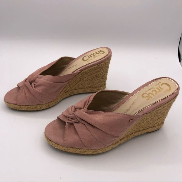 Circus Sam Edelman Bea Wedge Espadrilles in Cameo Pink Shoes size 8 - Picture 5 of 11